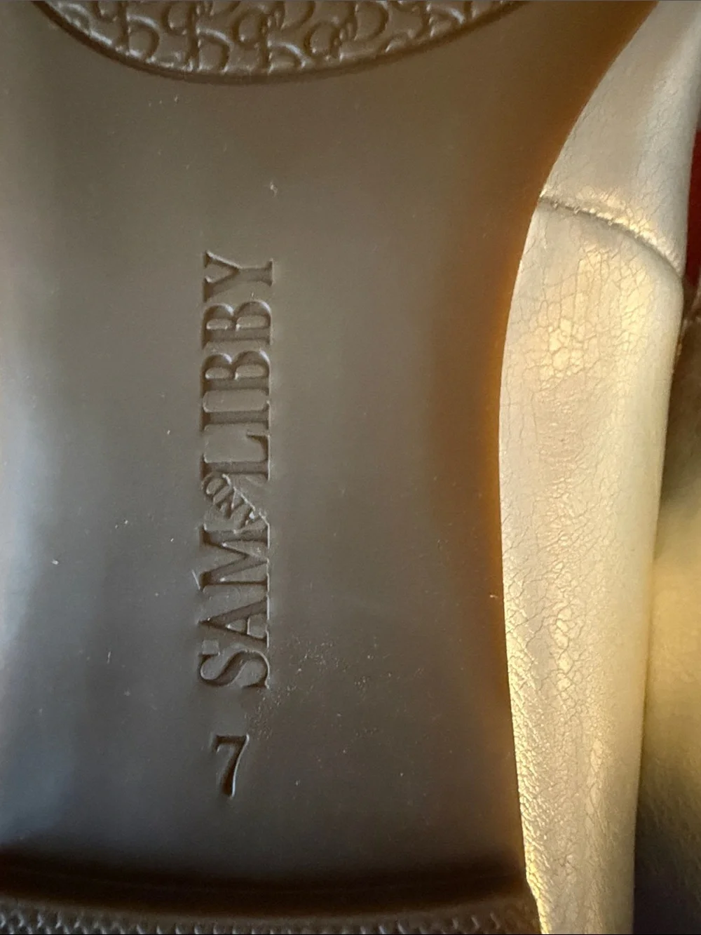 Sam & Libby Metallic Silver Mary Jane Flats Sz 7 Women's LOVE ❤️ - Picture 5 of 6